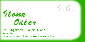 ilona odler business card